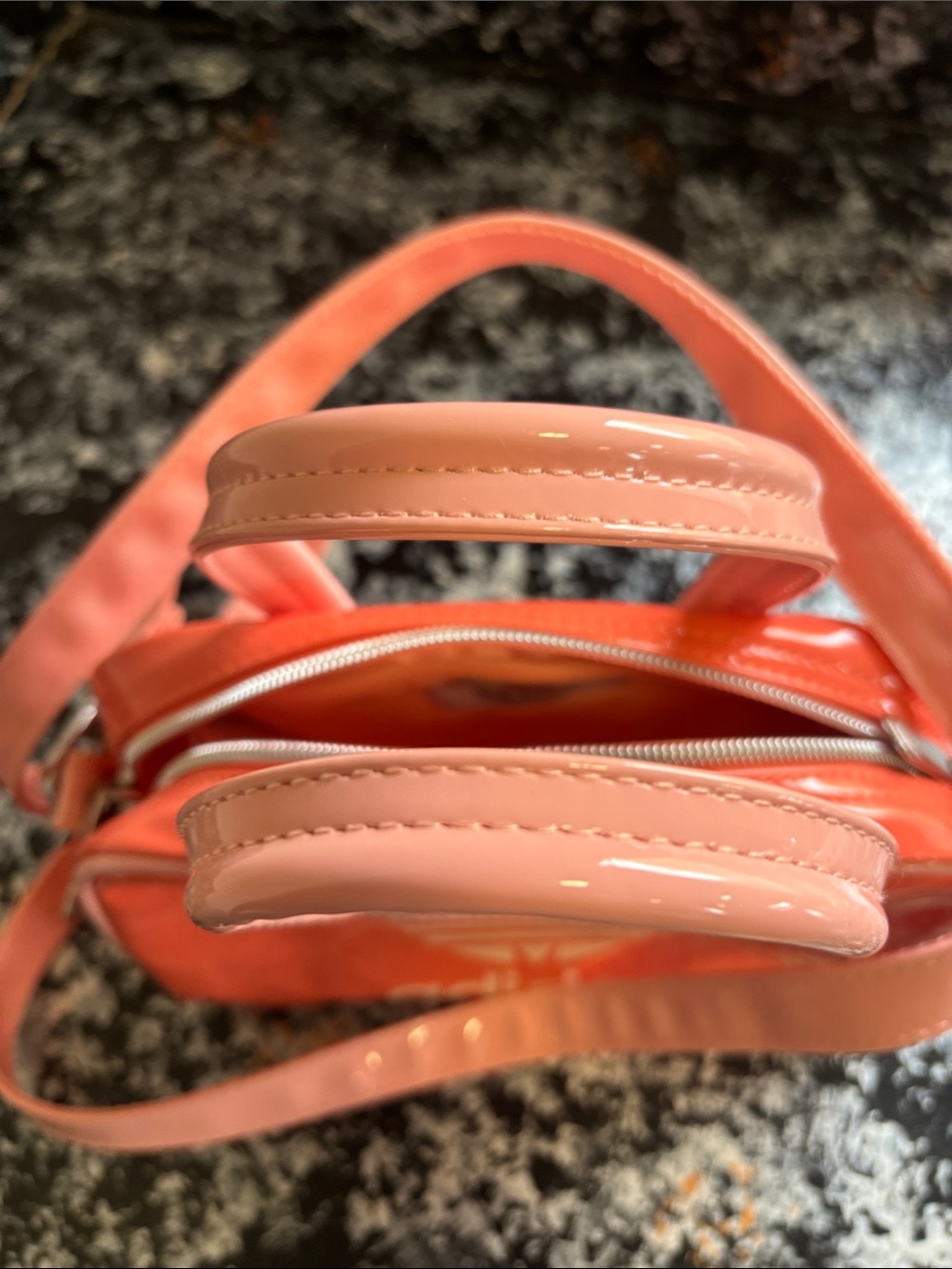 adidas Coral and Light Pink Patent Mini Satchel Bag - Picture 7 of 11